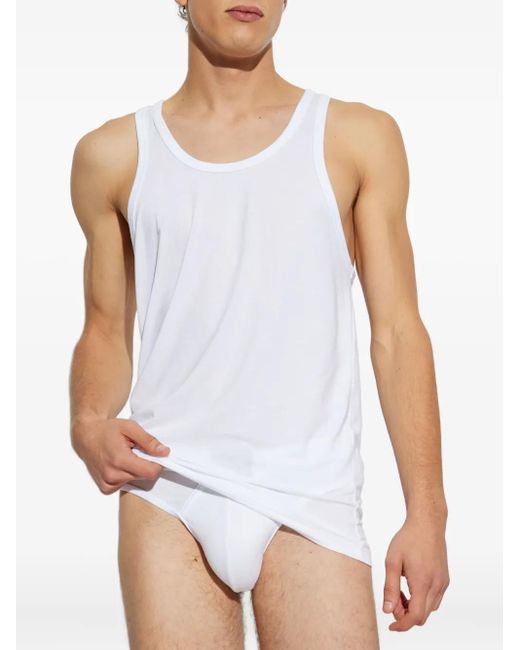 DSquared² White Logo-Patch Vest for men