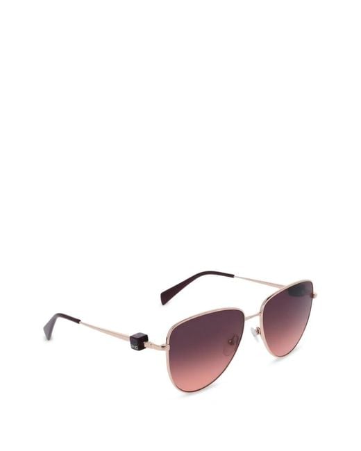 Liu Jo Pink Pilot-Frame Sunglasses