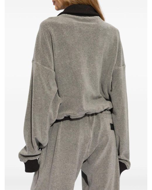 The Mannei Gray Saumur Zip-up Sweatshirt