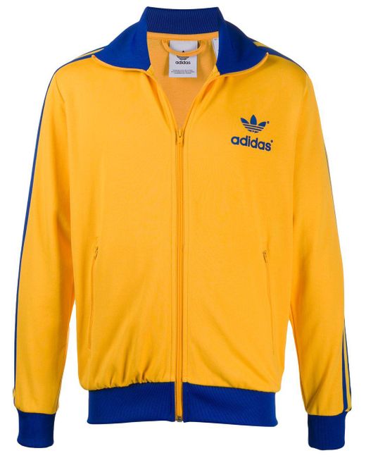 Adidas Yellow Adicolor 70s Zipped Jacket for men