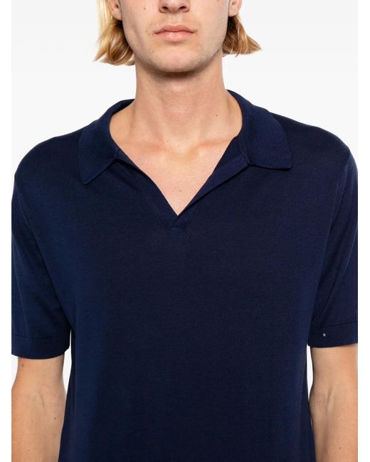 John Smedley メンズ ブルー Noah スキップカラーシャツの通販はau PAY