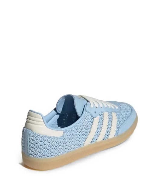 Adidas Blue Samba Og Woven Sneakers