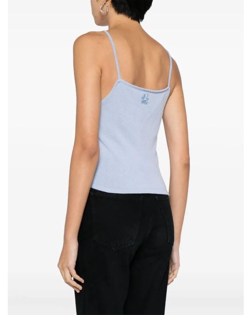 Teddy Cashmere Blue Rapallo Cashmere Tank Top