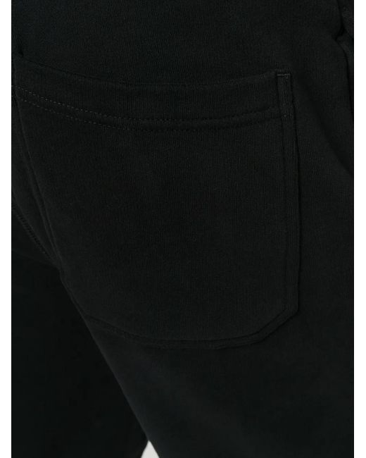 Sunspel Black Straight Leg Track Shorts for men