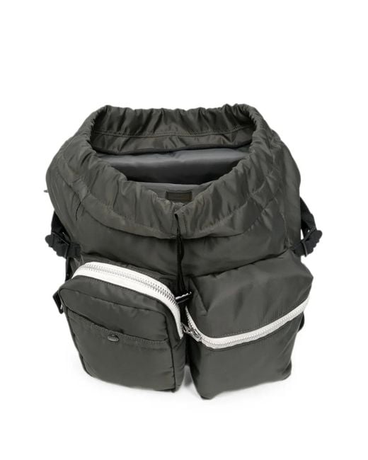Sacai Green Cargo-Pockets Backpack for men