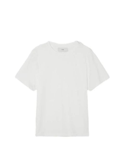 DUNST White Logo-Embroidered Loose-Fit T-Shirt