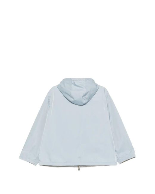 Moncler Blue Veste Cassiopea À Capuche