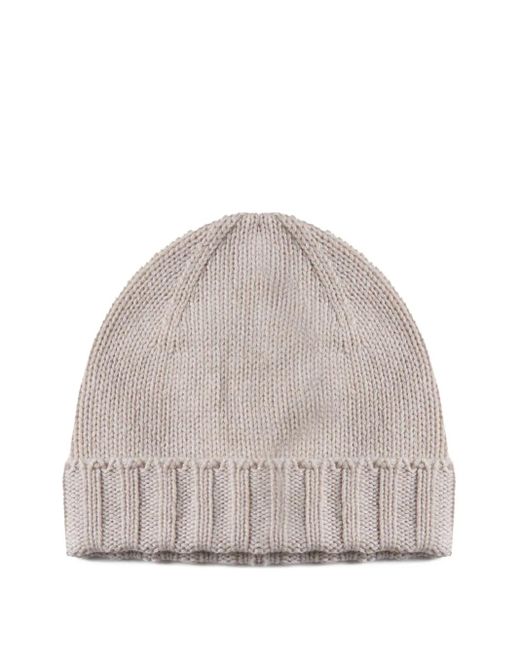 John Galliano Gray Ribbed Wool Beanie for men