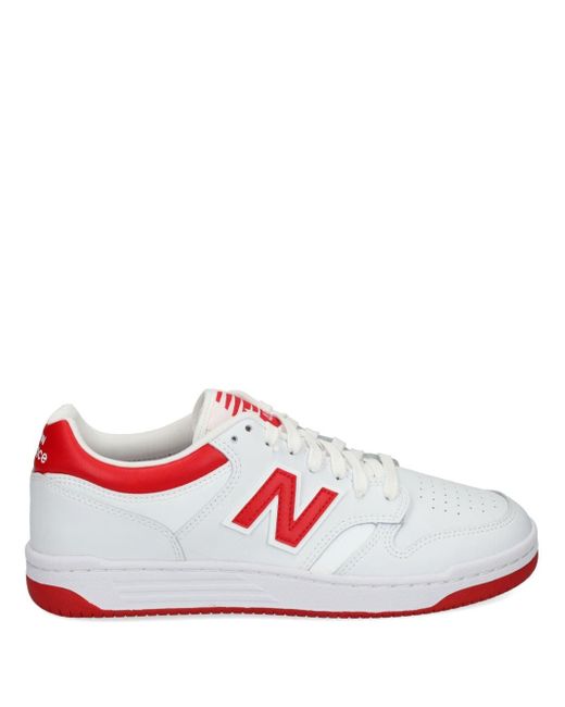 New Balance White 480 Lace-up Sneakers for men