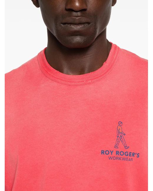 Roy Rogers Pink Logo-Print T-Shirt for men