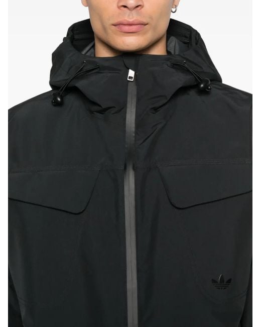 メンズ Adidas フーデッド ポケット ジャケット Black