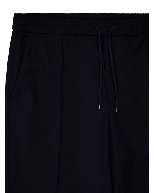 Valentino Garavani Blue Drawstring-Waist Tapered Trousers for men