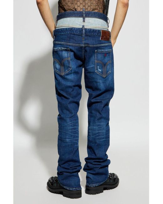 DSquared² Blue Sharpei Bootcut Jeans for men