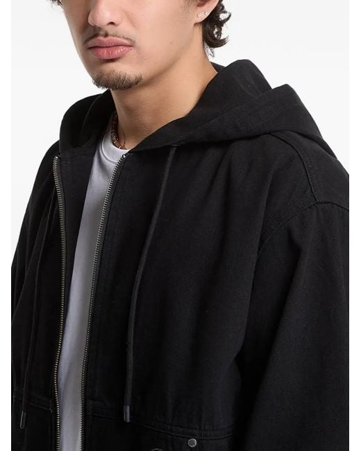 Dime Black Hooded Jacket