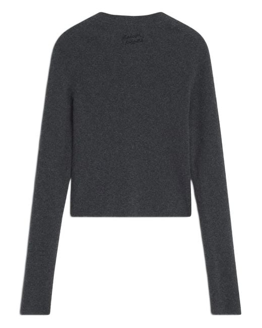 Maison Kitsuné Black Long-Sleeves Buttoned Cardigan