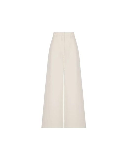 Max Mara White Merlot Palazzo Pants