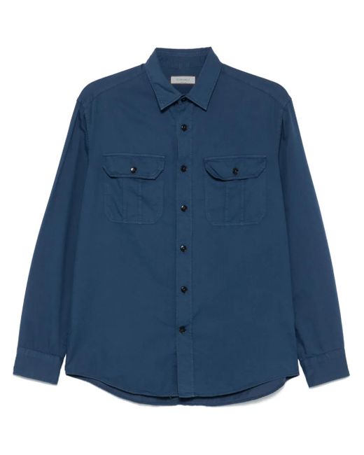 Canali Blue Twill Shirt for men