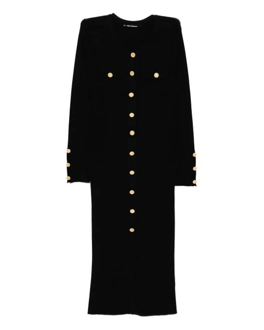 Abito Lungo A Coste di Karl Lagerfeld in Black