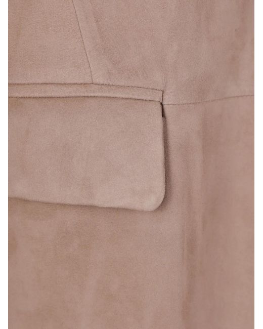 Brunello Cucinelli Brown Suede Single-Breasted Blazer