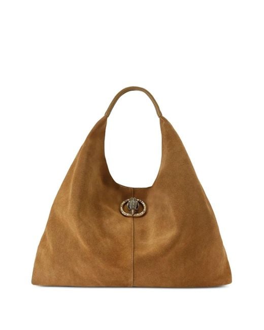 Kurt Geiger Brown Large Chelsea Crystal-Embellishment Tote Bag