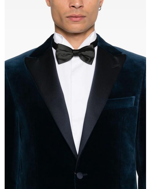 Canali Blue Velvet Blazer for men