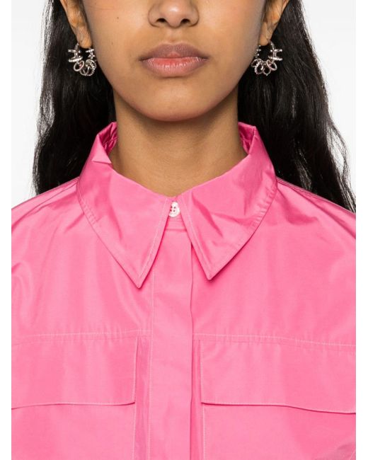 MSGM Pink Short Puff-sleeves Shirt