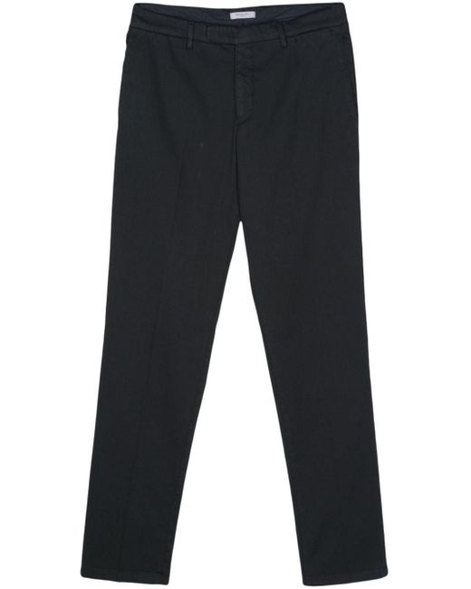 Boglioli Blue Textured Tapered Trousers for men