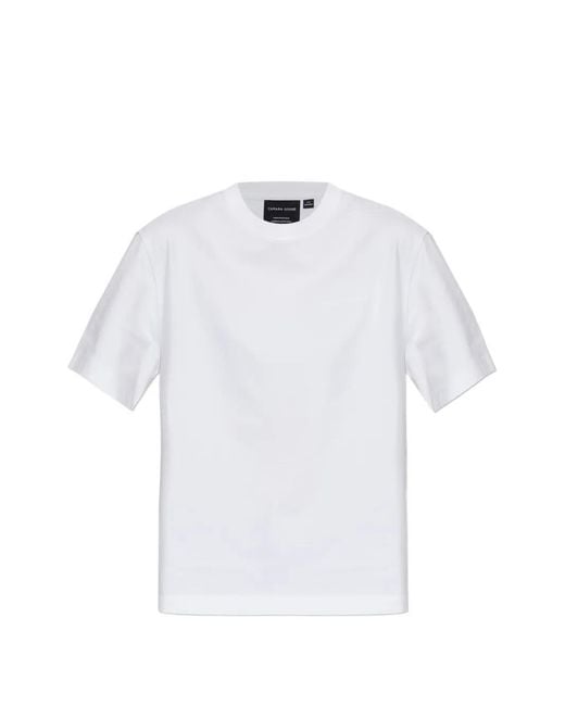 Canada Goose レディース ホワイト ロゴ Tシャツ