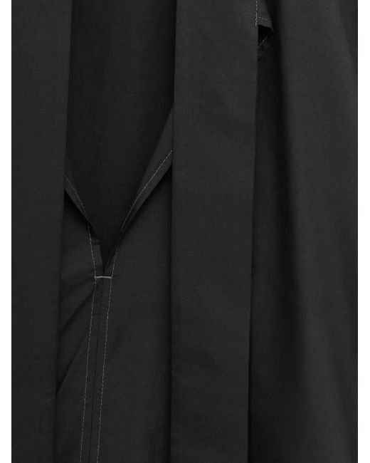 Lemaire Black Tie-Neck Long-Sleeve Blouse