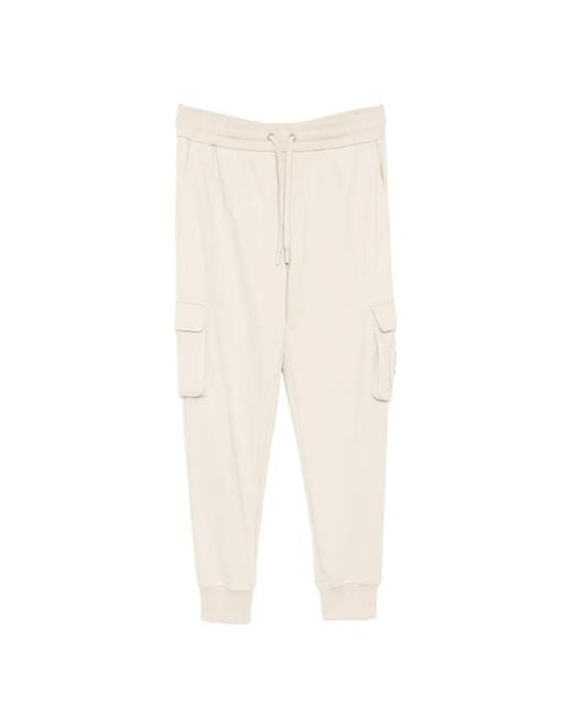 Moose Knuckles White Cargo Drawstring Trousers for men
