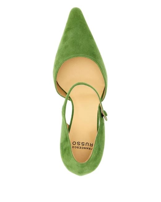 Francesco Russo Green 55Mm Pointed-Toe Heeled Pumps