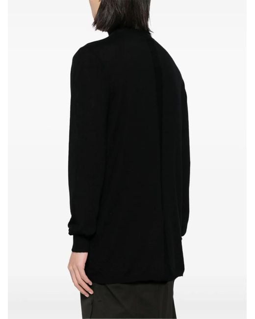 Rick Owens Black Mock-Neck Jumper for men