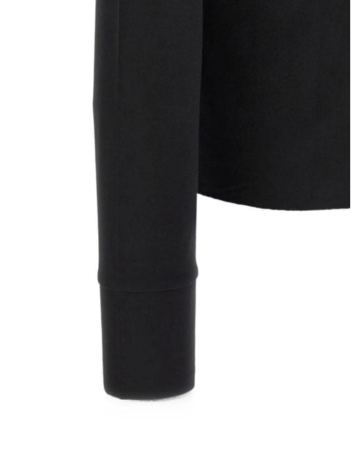 Thom Krom Black Thumb-Hole-Cuff Cross-Seam T-Shirt for men