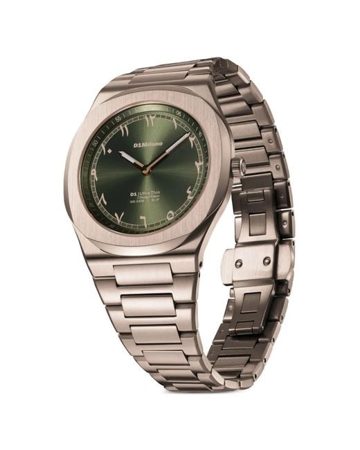 D1 Milano Gray Ultra Thin 39Mm Watch for men