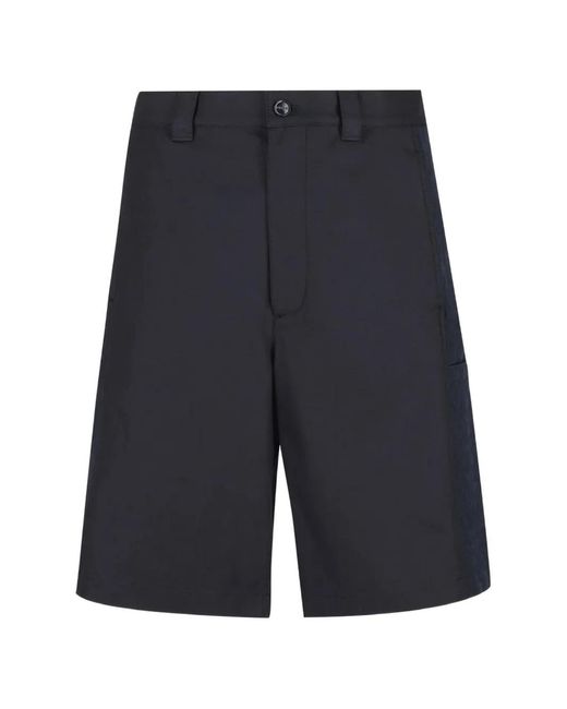 Gucci Blue Logo-Button Shorts for men