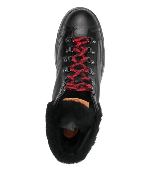 Stivali Stringati di Santoni in Black da Uomo