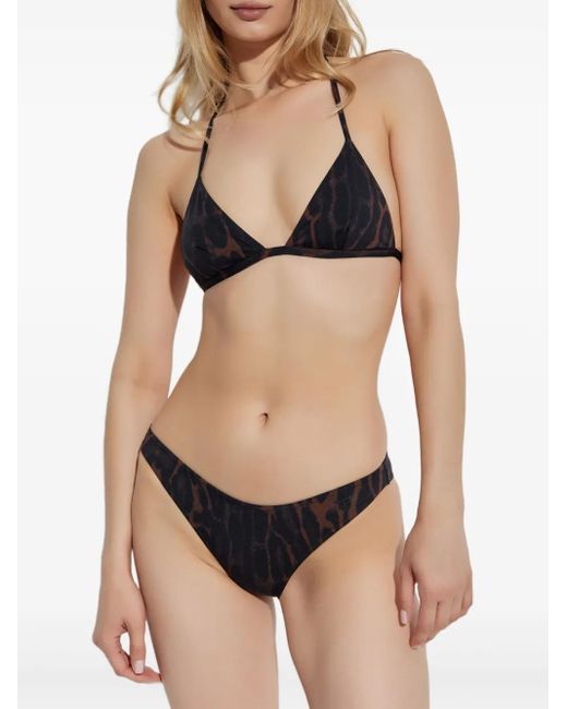 Tom Ford Black Leopard-Print Bikini