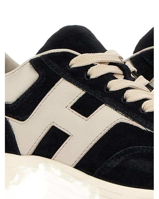 Hogan Black Hi-Fi Leather Sneakers