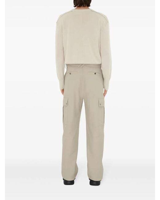 Burberry Natural Cotton Blend Cargo Trousers for men