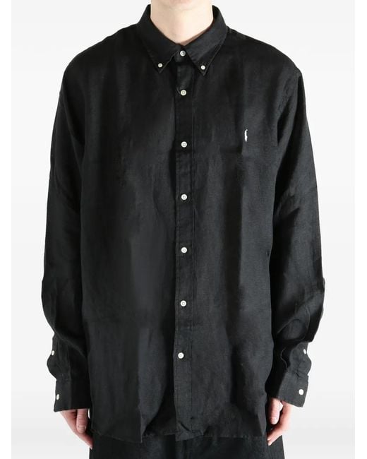 Polo Ralph Lauren Black Cotton Shirt for men