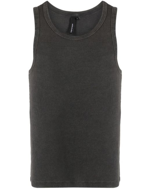 Entire studios Black Fine-Ribbed Tank Top for men