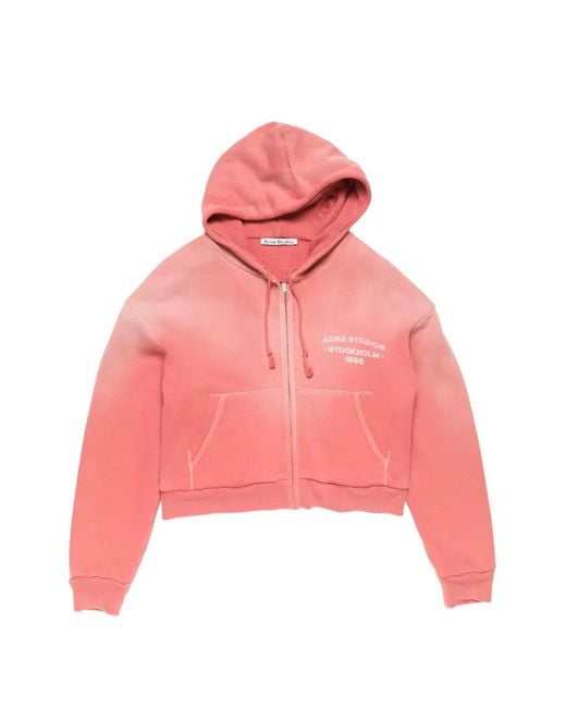 Acne Pink Zip Hoodie