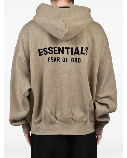 Essentials Natural Zip-Up Hoodie for men