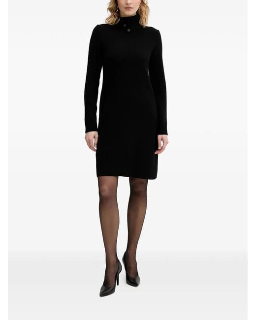 Benetton Black Turtleneck Midi Dress