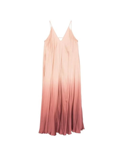 Dixie Pink Robe Longue En Satin À Effet Dégradé