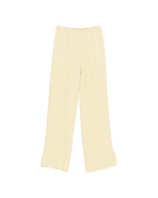 Forte_forte White Elasticated-Waist Linen Trousers