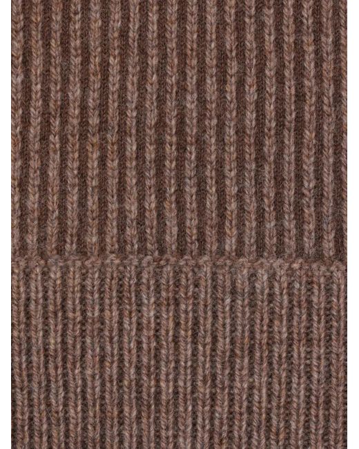 Zegna Brown Ribbed Turtleneck Sweater for men