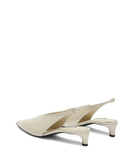 Jil Sander White Pointe Heels