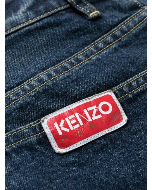 KENZO ミッドライズ ストレートジーンズ Blue