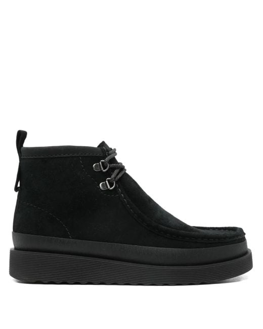 Clarks Black 35Mm Wallabee Ftr2 Hi Lace-Up Boots for men